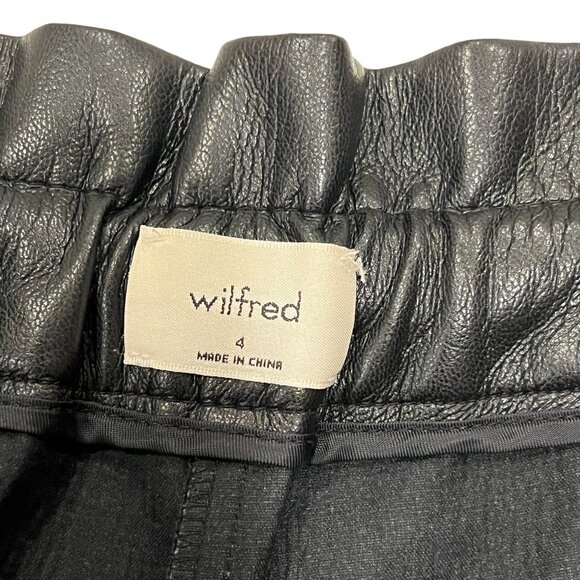 Wilfred Black Faux Leather Shorts, Pockets, Black, 4 - Picture 3 of 9